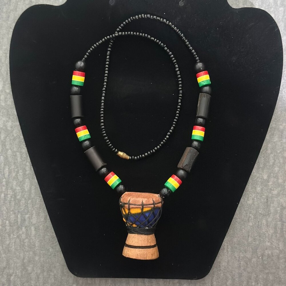 Djembe Drum Necklace: Unisex